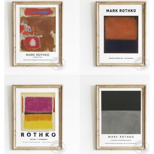 Mark Rothko Color-field Painting Exhibition Poster, No.14 Abstract Canvas Painting, Washington Color School Vintage Home Decor