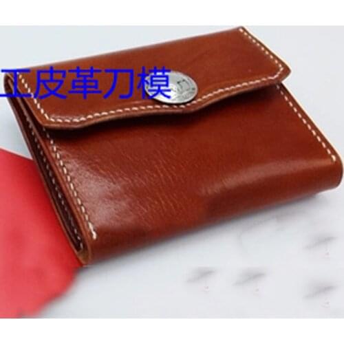 Leather craft cutter template wallet with cover bag cutting Die knife mould leather hole punches tool set deri el aletleri