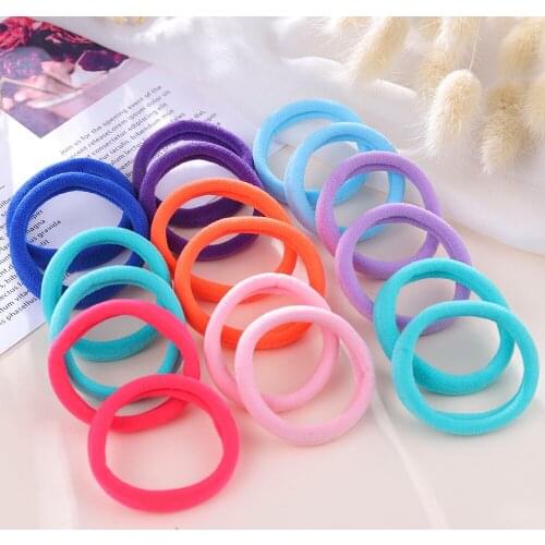 50pcs/Set Colorful Nylon Small Elastic Hair Bands Children Ponytail Holder Scrunchie Headband Kids Hair Accessories Hair Ties