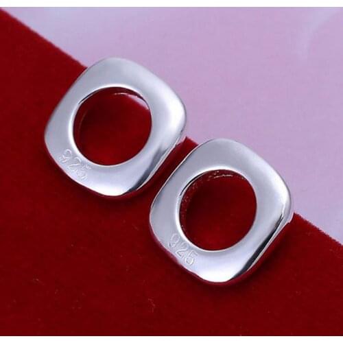 Fashion jewelry Earring For Women, Plated Earrings Square Earrings E016 /ZOUTXDFR HCQXAZWF silver color