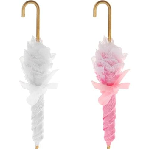 Modern 1:12 Scale Mini Lady Parasol Umbrella Doll House Furniture Ornaments