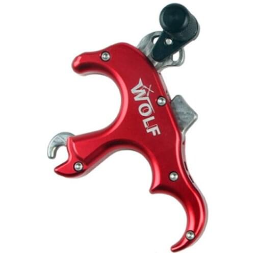 Archery Compound Bow 3 Finger Release Aids Trigger Right Hand Aluminum Alloy Thumb Finger Release Hunting