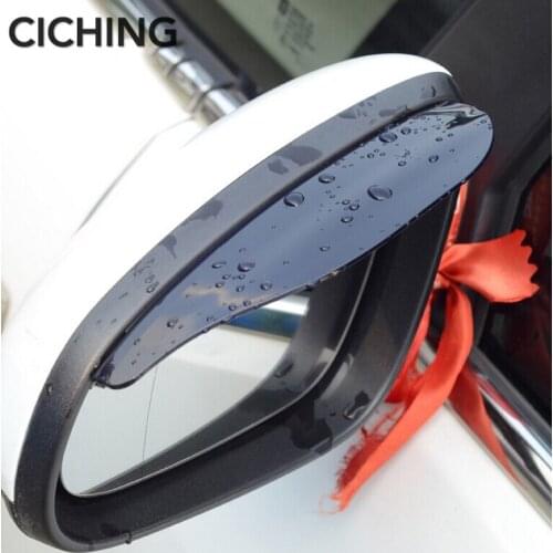 2 pcs Car Styling PVC Car Rear View Mirror Sticker Rain Eyebrow for ford focus 2 kia rio hyundai creta hyundai solaris lifan x60