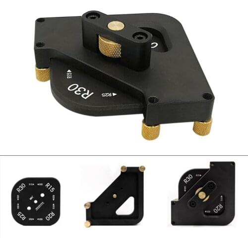 Woodworking Corner Quick Jig Template Radius R15 R20 R25 R30 for Router Trimmer Carpenter Tool Aluminium Alloy