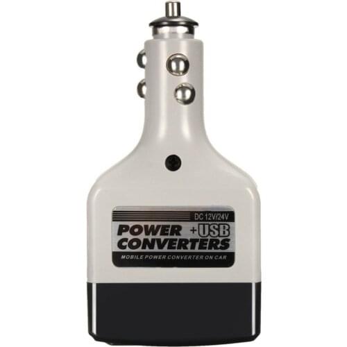 Universal DC 12/24V To AC 220V USB Car Mobile Power Inverter Adapter Auto Car Power Converter Charger Used For All Mobile Phones