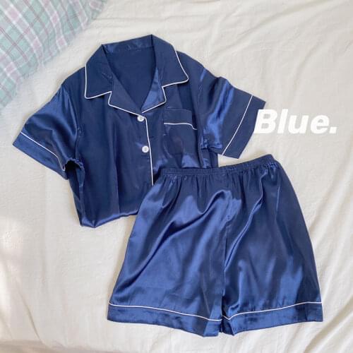 Plus Size Pajamas with Shorts Summer Womens Home Clothes Solid Loungewear 5XL Pyjama Femme Satin Sleepwear