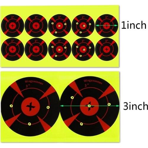 100 Pcs/ Pack) Shooting Training Sticker Sticky Target Paper Portable and Durable Shooting Target Paper -1 Inch