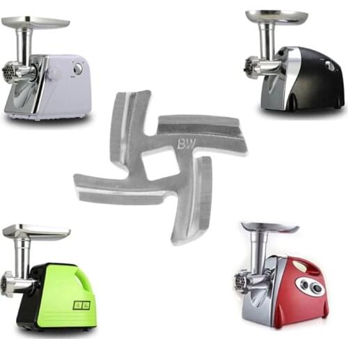 3pcs/set Mincer Knife Stainless Steel 4 Blade Square Hole Meat Grinder Parts
