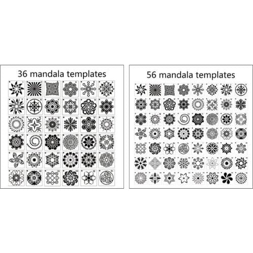 1 Set Mandala Dot Painting Templates Stencils Small Mandala Template Stencils