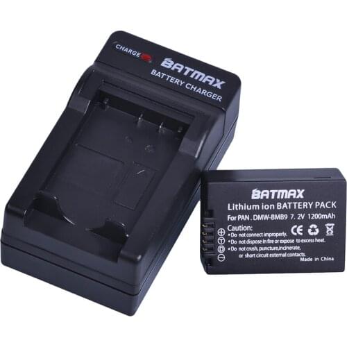 1Pc DMW-BMB9 DMW-BMB9E DMW BMB9 Battery + Single Charger for Panasonic Lumix DMC FZ40K FZ45K FZ47K FZ48K FZ60 FZ70 FZ100