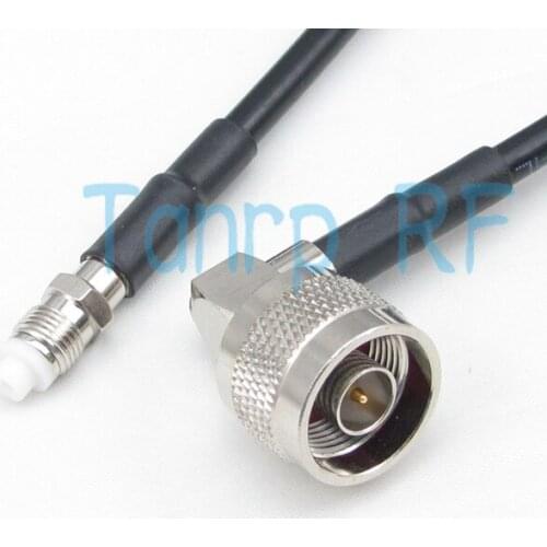 Free Shipping! 50CM N male plug right angle to FME female RF connector 20inch Pigtail coaxial jumper cable RG58 extension cable