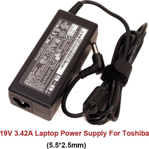 19V 3.42A Laptop Power Supply 5.5*2.5mm AC Adapter Charger Notebook Supply Adapter for Toshiba/Lenovo/Asus/BenQ/Acer/Asus