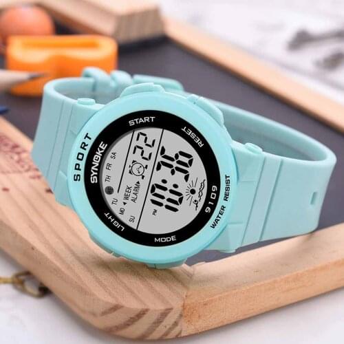 7 Colors Student Led Digital Watch Women Electronic Cute Candy Color High End Casual Waterproof Silicone Wrist Watches Hour