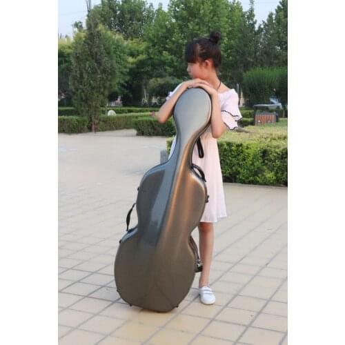 New 4/4 Cello case fiber Composite light strong Hard Case 4/4 yinfente Brand