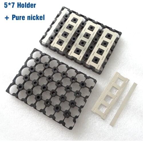 5*7 18650 battery holder and pure nickel 7S5P holder+pure nickel plastic bracket For 7S 24V 10Ah-15Ah lithium ion battery pack