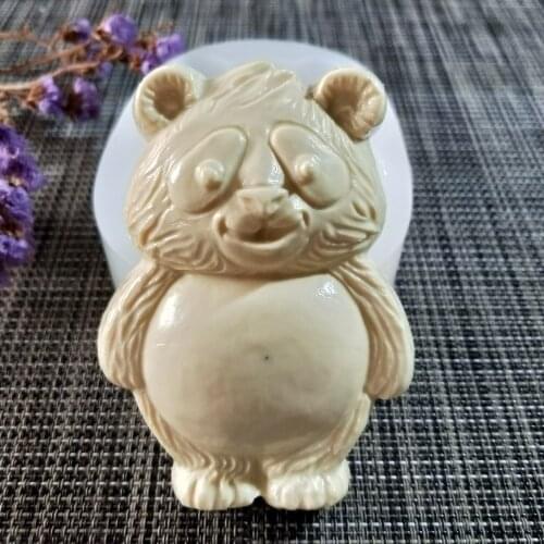 DW0139 PRZY Animals Panda Silicone Mold Soap Mould Handmade Soap Making Molds Candle Silicone Mold Resin Clay Mold Eco-friendly