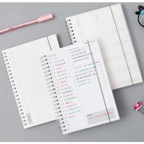 Daily Weekly Monthly 2021 Planner Spiral A5 Notebook Time Memo Planning Organizer Agenda School Office Schedule Stationary