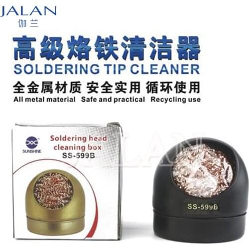 Sunshine SS-599B soldering tip cleaner eelectric soldering station tip cleaning ball welding iron head clean remover wire sponge
