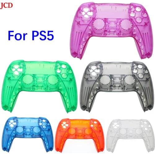JCD 1PCS Translucent Colour Cover For Playstation5 Protective Shell Case Faceplate Replacement Parts