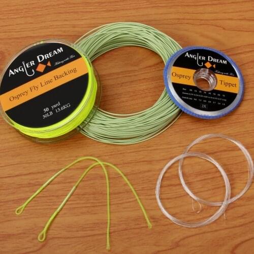1 2 3 4 5 6 7 8 9 WT Fly Line Combo Moss Green Weight Forward Floating Fly Fishing line with Backing Line Leader Tippet Loop