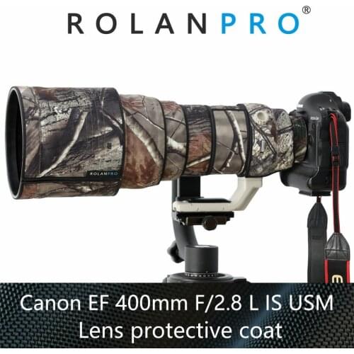ROLANPRO Lens Camouflage Coat Rain Cover For Canon EF 400mm F/2.8 L IS USM Lens Protective Case Lens Coat For Canon SLR camera