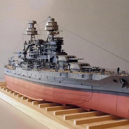 Scale 1:250 USS Arizona BB-39 Battleship DIY USS Arizona Card Paper Paper Long Model Kit Puzzles Model Toy Handmade DIY E1E0