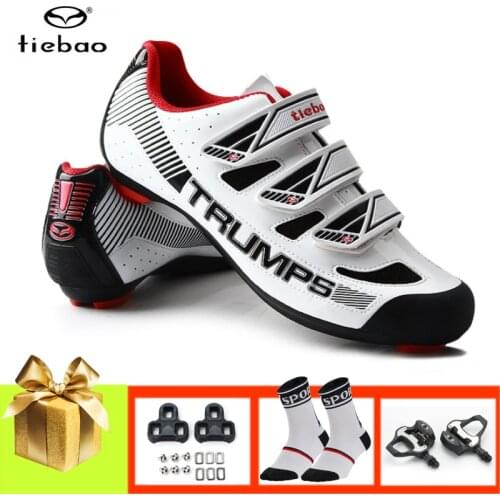 TIEBAO men road bike shoes sapatilha ciclismo SPD-SL pedals Athletic riding bicycle sneakers self-locking breathable road shoes