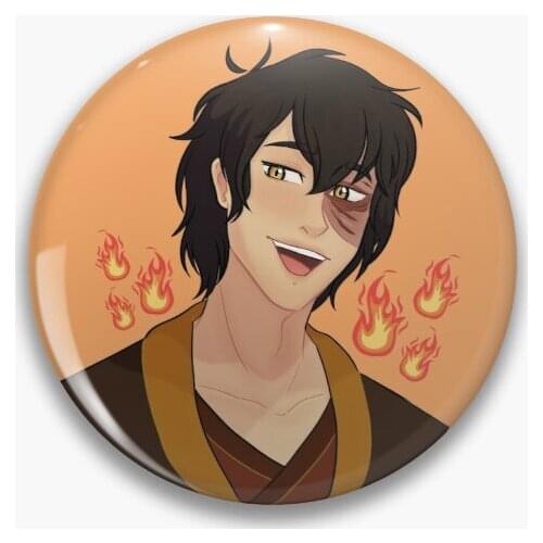 Atla Prince Zuko Soft Button Pin Jewelry Badge Cute Hat Lover Creative Cartoon Clothes Funny Brooch Women Decor Gift Lapel Pin