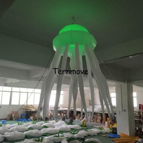 Inflatable seajelly Customized Led Balloons 2m/3m Height White Inflatable Lighting Jellyfish for Club and Concert
