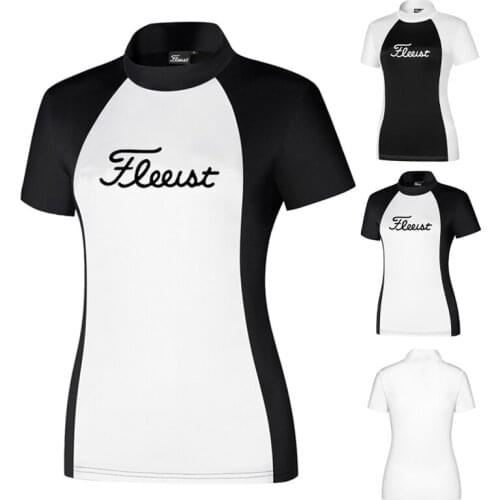 New Womens Golf T-shirt Summer Sports Short Sleeve Shirt Quick Dry Breathable Polo Shirt for Ladies