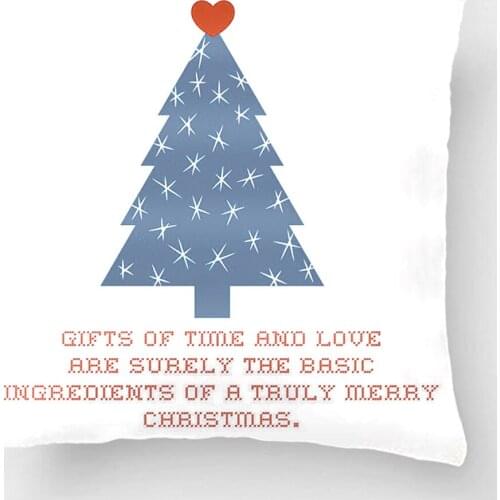 Gifts Of Time And Love Quote Christmas Holiday Throw Pillow Case Decorative Cushion Cover Pillowcase Customize Gift For Car Sofa