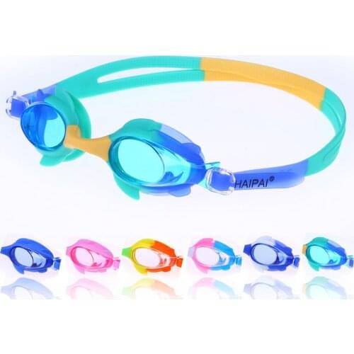 Polycarbonate Children Swimming Goggles Cartoon Fish Swimming Glasses Waterproof Anti-fog