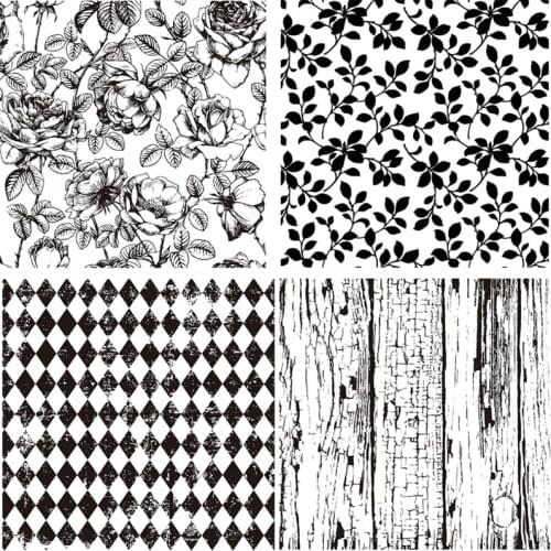 KLJUYP 6Styles Background Transparent Clear Silicone Stamps for DIY Scrapbooking/Card Making/Kids Crafts Decoration Supplies