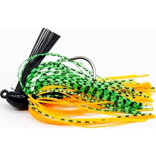 Skirted Jig With Weed Guard 10g Well Balanced Football Jig Head Easy Jump Along The Bottom Great Bass Perch Fishing Lure