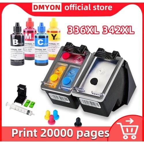 336XL 342XL Photosmart C3173 C3175 C3180 C3183 C3188 C3190 C4190 Printer Ink Cartridge Replacement for HP Inkjet 336 342 XL