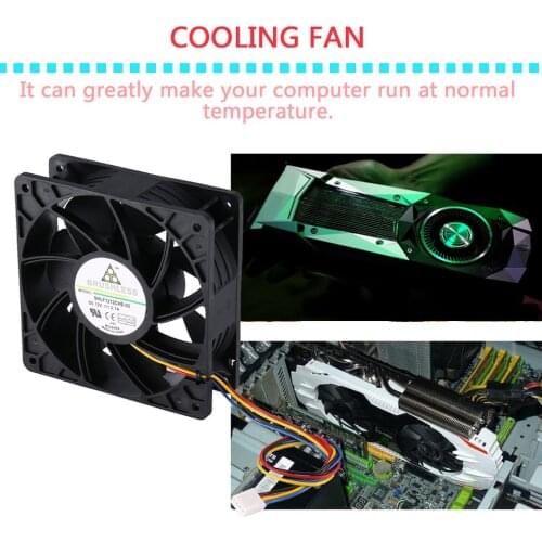 7500RPM DC12V 5.0A Miner Cooling Fan For Antminer Bitmain S7 S9 4-Pin Connector Brushless Replacement Cooler Low Noise