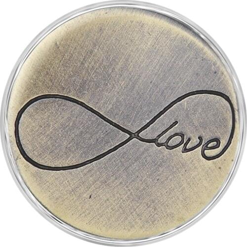 Vocheng Snap Charms Button Bronze Love 18mm Interchangeable Jewelry Vn-1741