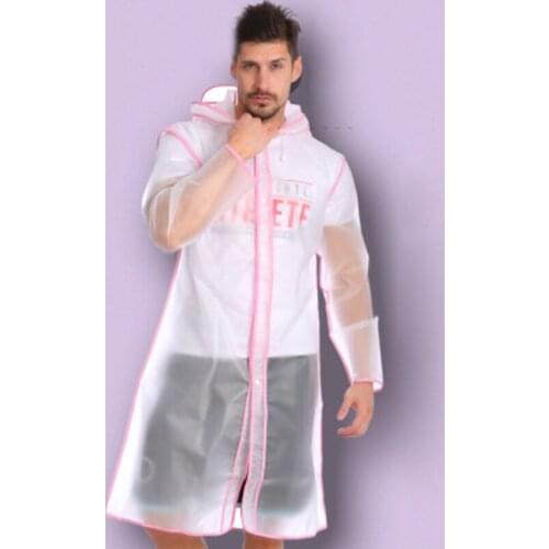 Top Quality EVA Transparent Raincoat Portable Wrapping Edge Rainwear Waterproof Man Woman Rain Gear Adult Outdoor Accessories