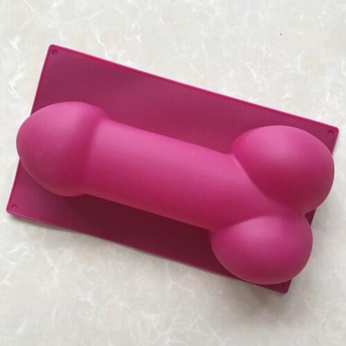 1PC Sexy Penis Silicone Mold Fondant Gum Paste Chocolate Ice Cake Baking Moulds Silicone Cake Decorating Molds QA 019