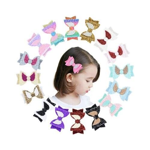 10PC Mini Sequins Litlle Girls Hair Angel wings Clips Shiny Glitter Cute Hairpins Daily School Barrettes Headwear Accessoires