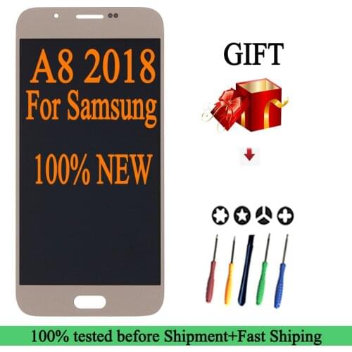 100% New SM-A530F A530K A530L/S/N/W Premium Quality Lcd For Samsung Galaxy A8 2018 Display Touch Screen Digitizer Assembly Parts