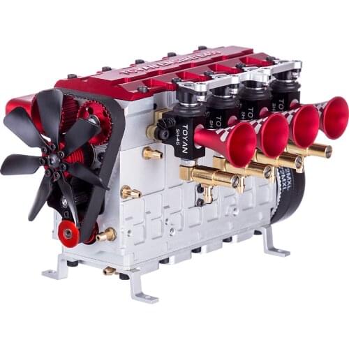 TOYAN FS-L400 14cc Inline Four-cylinder Four-stroke Water-cooled Nitro Engine Model DIY Assembly for 1:8 1:10 1:12 1:14 RC Model