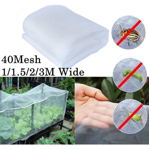 40Mesh Greenhouse Protective Net Fruit Vegetables Care Cover Insect Net Plant Covers Net 1/1.5M Wide Anti-bird Mesh Net