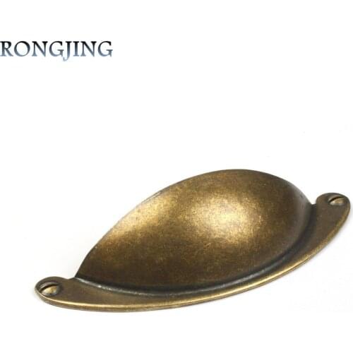 Antique Kitchen Cabinet Drawer Shell Handles Vintage Bedroom Furniture Knob Cupboard Closet Dresser Drawer Pulls Wine Box Handle