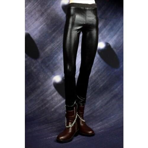 BJD Doll clothes suitable for 1-3 1-4uncle thin paste bobby skin tight leg leather pants doll accessories