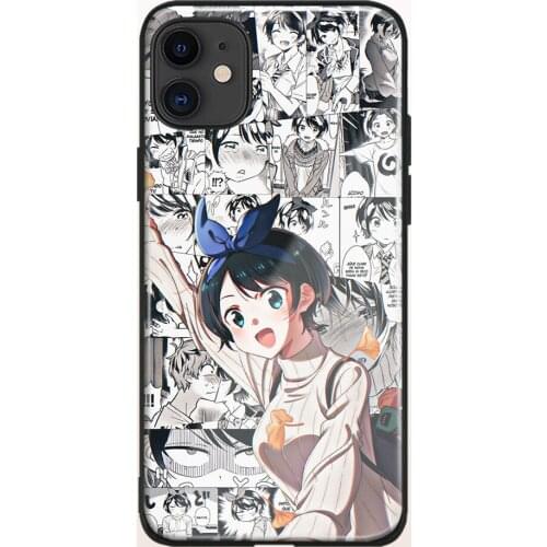 Kanojo Okarishimasu Ruka Anime Glass Soft Silicone Phone Case for iPhone SE 6s 7 8 Plus X XR XS 11 12 Mini Pro Max Cover Shell