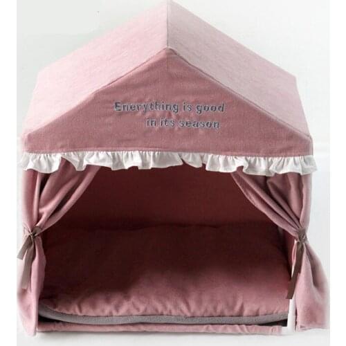 Pet Dog House Kennel Teddy Nest Soft Dog Cat Bed House Detachable Winter Warming Nest Cozy Pet Dog Bed small pet house