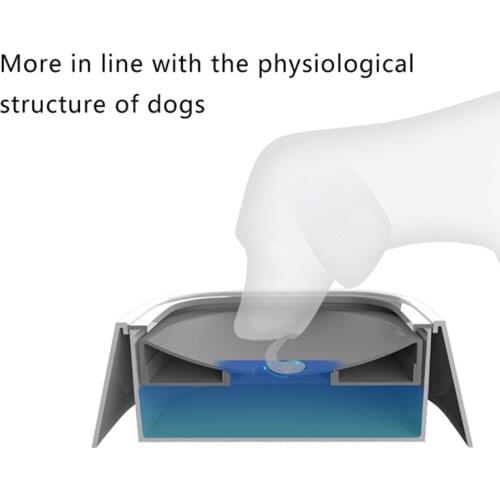 Pet Water Dispenser Dog Bowl Dog Water Bowl No-Spill Pet Water Bowl Slow Water Feeder Dog Bowl No-Slip 50oz JS22