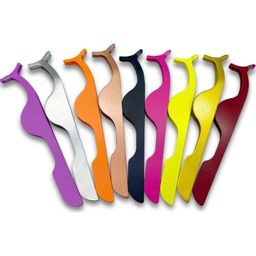 False Eyelash Tweezers Professional Eyelashes Extension Curler Nipper Makeup Lash Auxiliary Clamp Makeup Forceps Tools