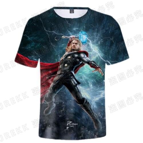 New Marvel 3D T Shirt Men Women Children Fashion Short Sleeve The Avengers Thor Printed T-shirt Summer Short Sleeve Tops Tee
